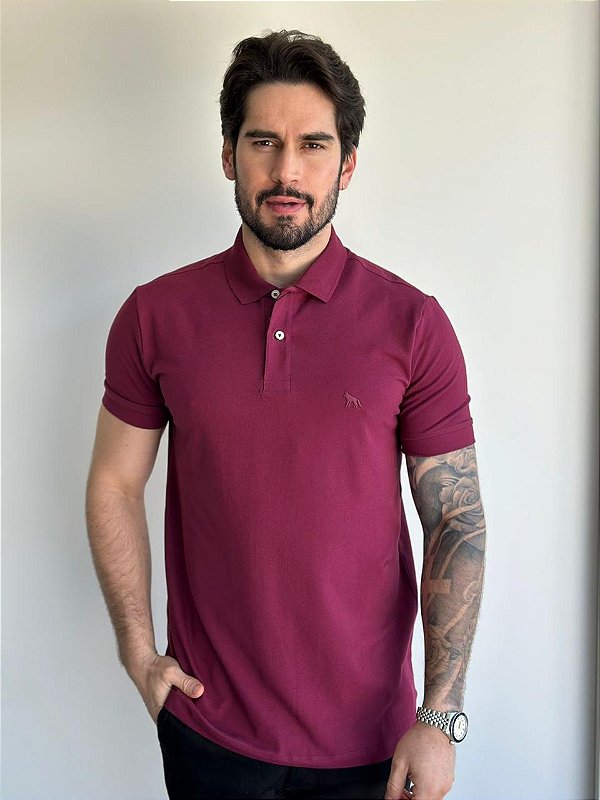 Camisa Polo Acostamento Bordo Sangria
