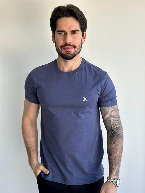 Camiseta Acostamento Básica Azul Navy