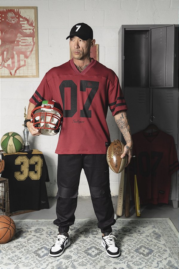 Camiseta The Hopers Oversized Seventy Vinho