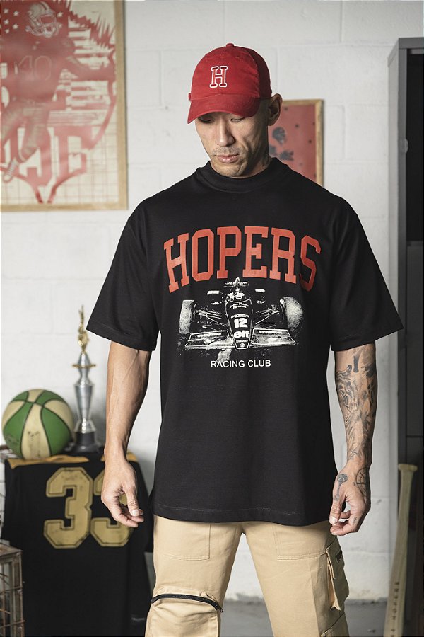 Camiseta The Hopers Oversized Racing Preto