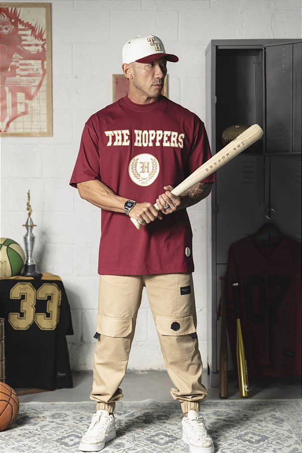 Camiseta The Hopers Oversized Thryve Vinho