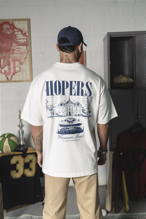Camiseta The Hopers Oversized Human Off White