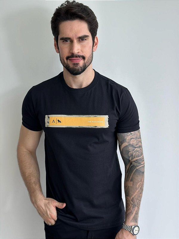 Camiseta Acostamento Casual Preto