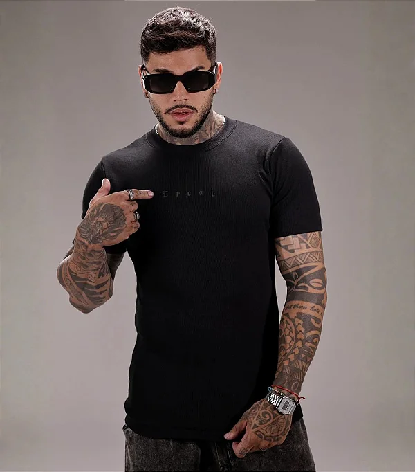 Camiseta Creat Canelada Preto