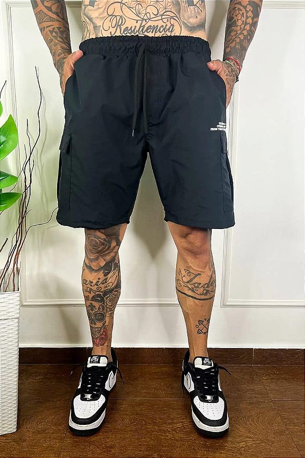 Bermuda Fb Exclusive Cargo Preto