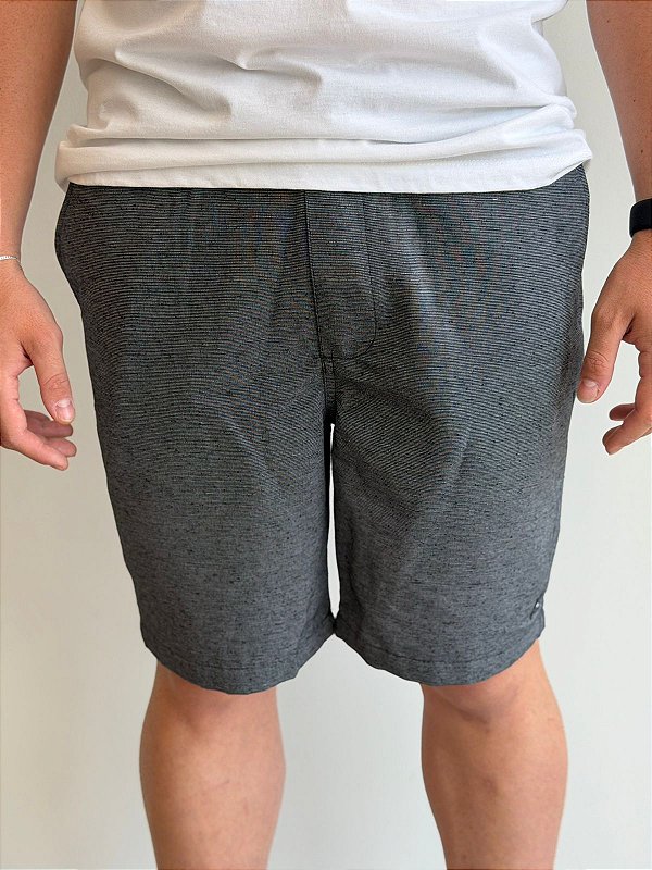 Bermuda Acostamento Casual Preto