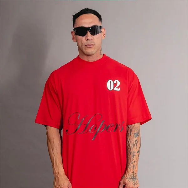 Camiseta The Hopers Oversized Mark Vermelho