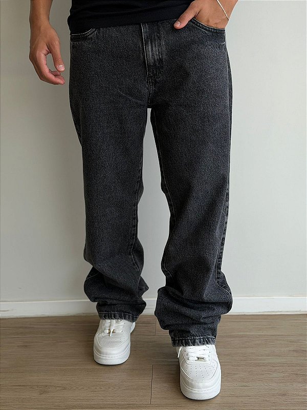 Calça Presence Reta Estonada Baggy