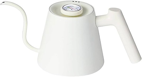 Chaleira de Café Bico Fino Branca com termômetro Mimo Style