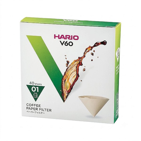 Filtros Hario V-60-01 Papel Natural - 40un