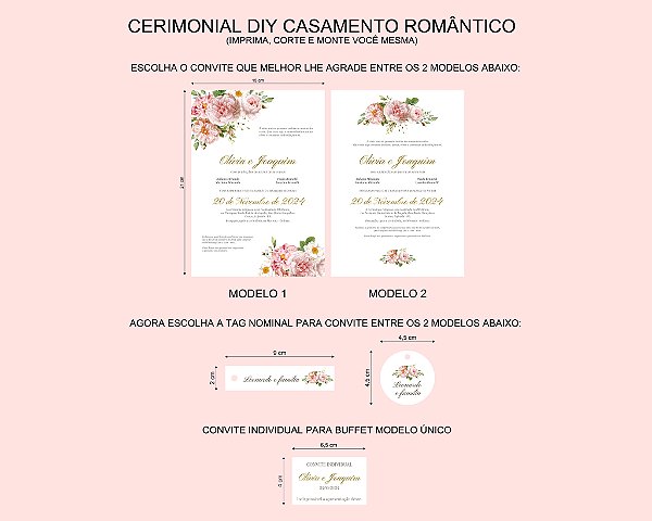 Cerimonial DIY Casamento Romântico - Produto digital