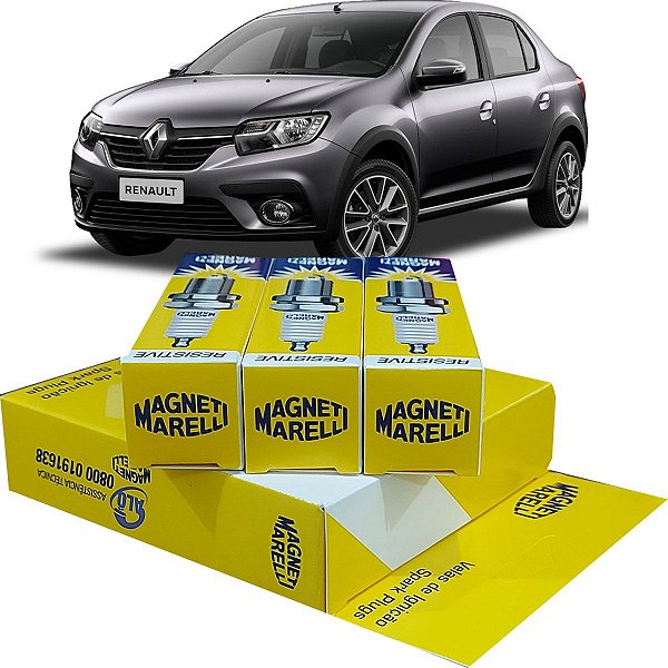 Jogo De Vela Ignição Magneti Marelli Renault Logan 1.0 12v 3 Cilindros Life Zen 2016 2017 2018 2019 2020 2021