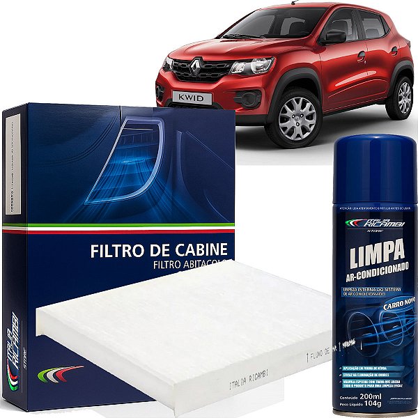 Kit filtro ar condicionado e higienizador Italia Ricambi para Renault Kwid