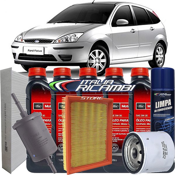 Kit Revisão Oleo 5w30 Ford Motorcraft Focus 2.0 Zetec Duratec 2001 2002 2003 2004 2005 2006 2007 2008