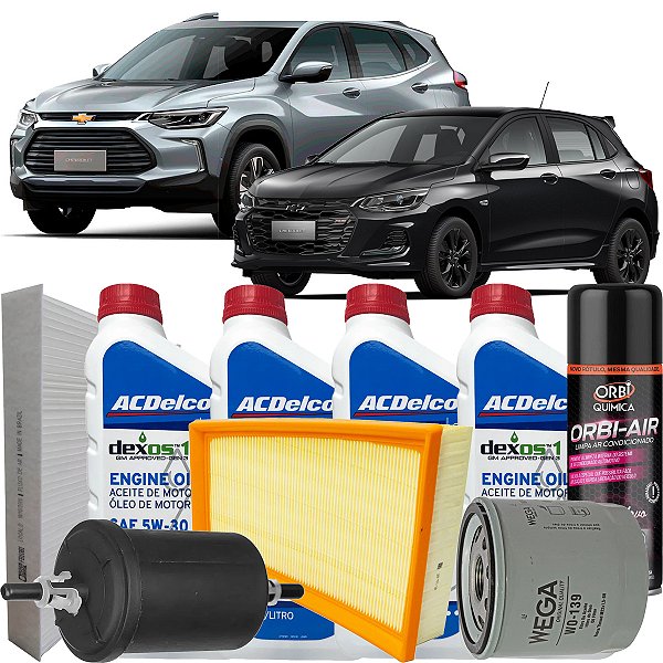 Kit Revisão Troca De Oleo 5w30 Acdelco Gm Onix Tracker 1.0 1.2 Turbo Plus 2020 2021 2022 2023