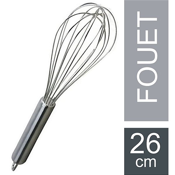 Fouet Inox Cozinha Confeitaria 26cm Batedor De Clara Em Neve Creme Ovo Massa Bolo