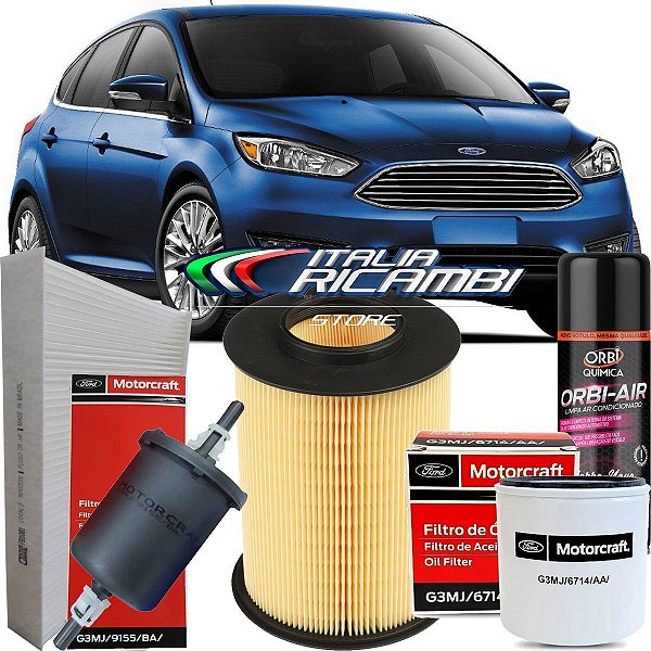 Kit Filtros Ar Óleo Combustível Cabine Higienizador Ford Focus 1.6 2.0 -  Peças Automotivas, Casa e Garagem - Itália Ricambi