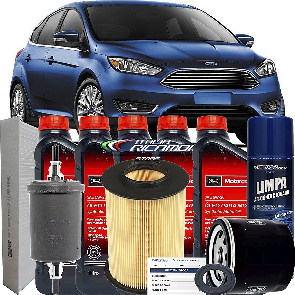 Kit Revisão Oleo 5w20 E Filtros Completo - Ford Focus 2.0 2014 2015 2016 2017 2018 2019