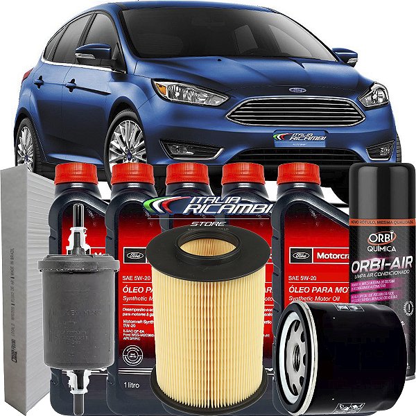 Kit Revisão Oleo 5w20 E Filtros Completo - Ford Focus 2.0 2014 2015 2016 2017 2018 2019
