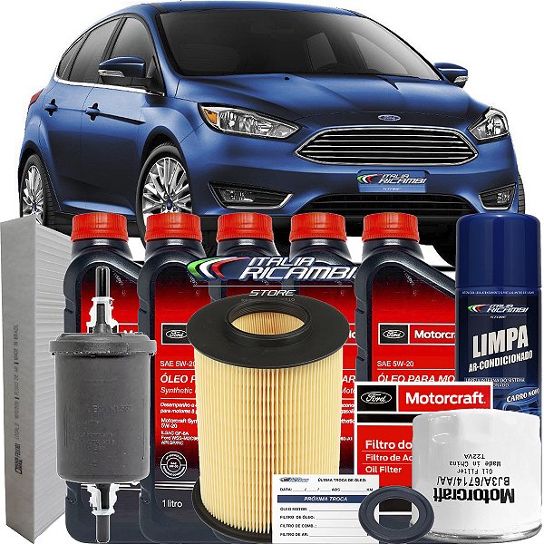 Kit Revisão Oleo 5w20 E Filtros Completo - Ford Focus 2.0 2014 2015 2016 2017 2018 2019