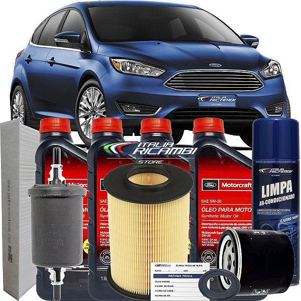 Kit Revisão Oleo 5w20 E Filtros Completo - Ford Focus 1.6 2014 2015 2016 2017 2018 2019
