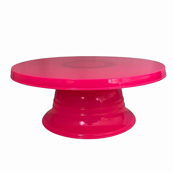 Boleira bailarina giratória para confeitar 26cm plástico - Rosa Pink