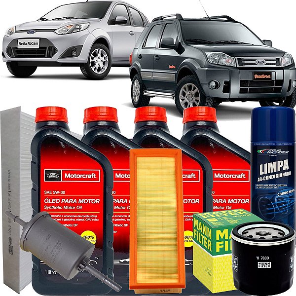 Kit Oleo Motorcraft 5w30 E Filtros Fiesta Ecosport Zetec Rocam Flex