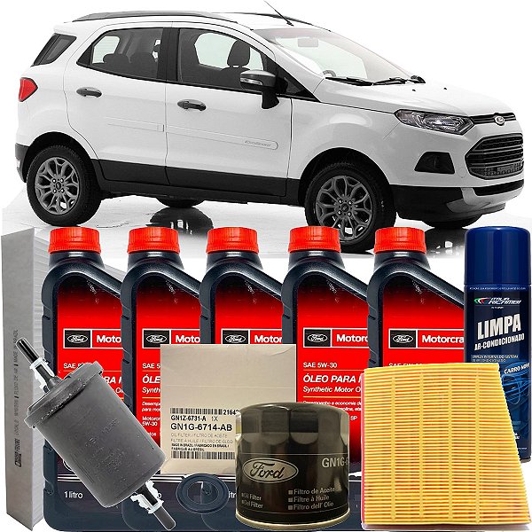 Kit Revisão Completo Óleo 5w30 Motorcraft E Filtros - Ford Ecosport 2.0 16V Duratec 2013 2014 2015 2016 2017