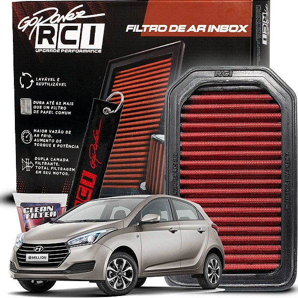 Filtro De Ar Do Motor Inbox Ronco Esportivo Race Chrome Hb20 1.6 2013 2014 2015 2016 2017 2018 E 1.0 Turbo Geração 1