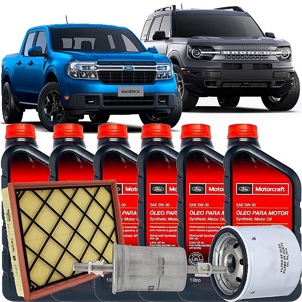 Kit Revisão 5w30 40.000 E 80.000 Km Ford Bronco Sport Maverick 2.0 Ecoboost 2021 2022 2023