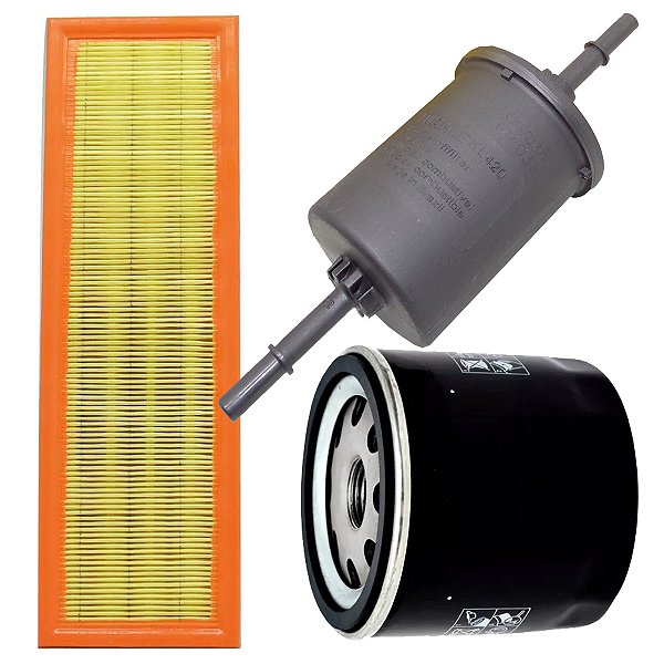 Kit Filtro De Ar Oleo Combustivel Para Ford Ecosport Ka Fiesta 1.0 1.6 8V Zetec Rocam