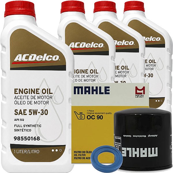 Kit Revisao Oleo 5W30 ACDelco E Filtro Agile Corsa Celta Classic Prisma Vectra Zafira Montana
