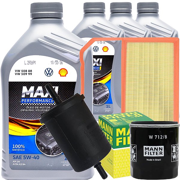 Kit Revisao 5w40 Vw Maxi Performance Filtro Oleo Combustivel Ar Polo Up Gol Voyage 1.0 3 Cilindros Aspirado