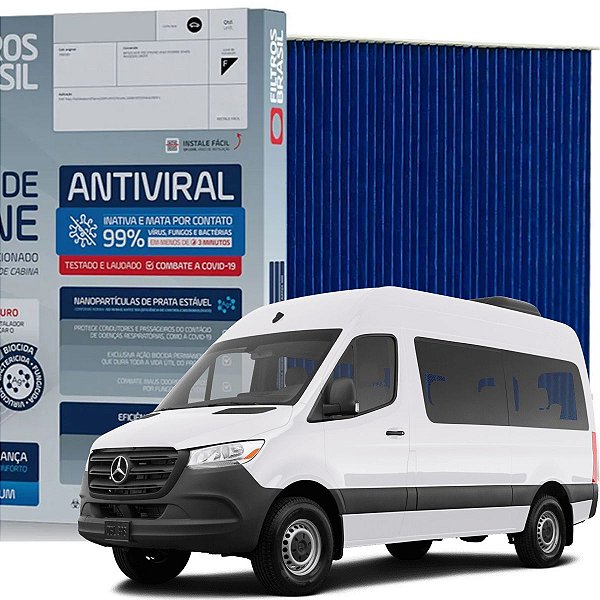 Filtro de Ar Condicionado Cabine Antiviral Mercedes-Benz Sprinter Com Tecnologia Biomax Filtros Brasil FBX1117