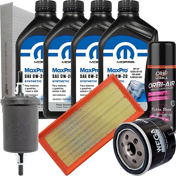 Kit Revisão Oleo 0W30 Mopar Completo Para Fiat Pulse Fastback 1.0 Turbo 2021 2022 2023 2024