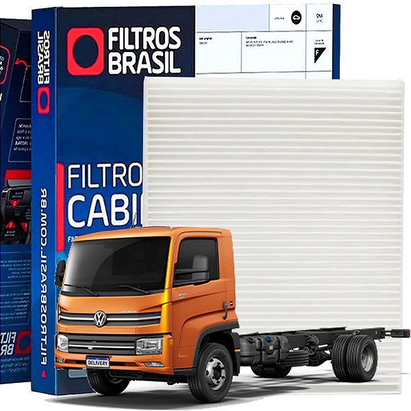 Filtro De Cabine Ar Condicionado Filtros Brasil Para Caminhão Volkswagen Delivery 4.150 6.160 9.170 11.180 13.180