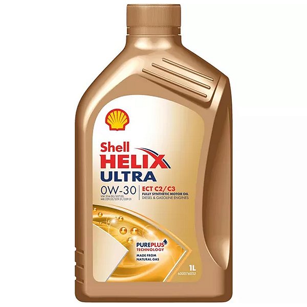 Óleo De Motor Shell Helix Ultra 0W30 ECT C2 C3 100% Sintético Vw 504 507 - 1 Litro