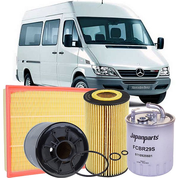 Kit Filtros Revisao Para Mercedes Sprinter 311 313 413 2.2 De 2004 até 2011