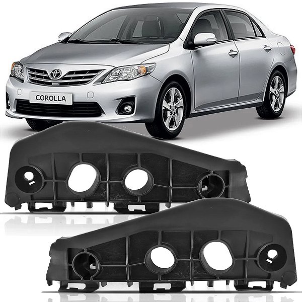Par De Guia Suporte Parachoque Lado Direito Esquerdo Nat Para Toyota Corolla 2012 Até 2014