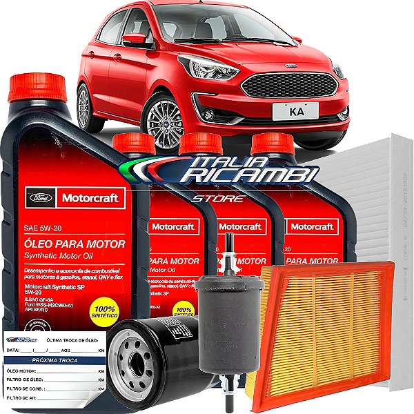Kit Oleo De Motor 5w20 Ford Motorcraft E Filtros Ka 1.0 2014 2015 2016 2017 2018 2019 2020 2021