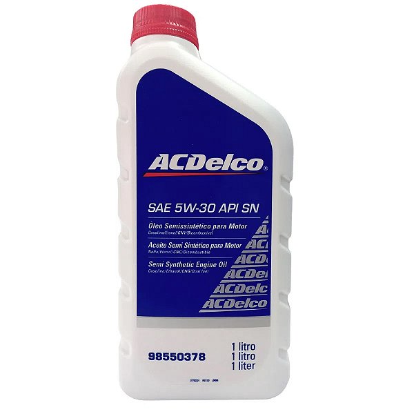 Óleo de Motor ACDelco 5W30 SN Semissintético Corsa Prisma Celta Astra Montana - 1 Litro