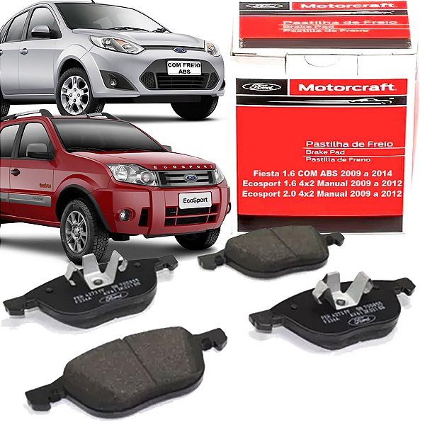 Pastilhas de Freio Dianteiras Ford Motorcraft para Fiesta 1.6 com ABS e Ecosport