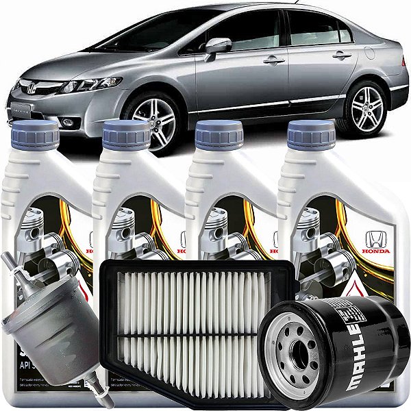 Kit Troca De Óleo 10w30 Para Honda Civic 1.8 16v G8 Flex 2007 2008 2009 2010 2011
