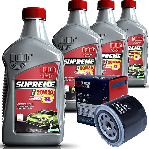 Kit Troca de óleo 20W50 - Gol Voyage Saveiro Escort Verona Del Rey - motor CHT