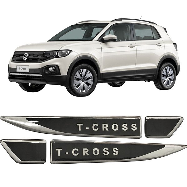 Par De Emblemas Adesivos Resinados Para T-Cross Vw