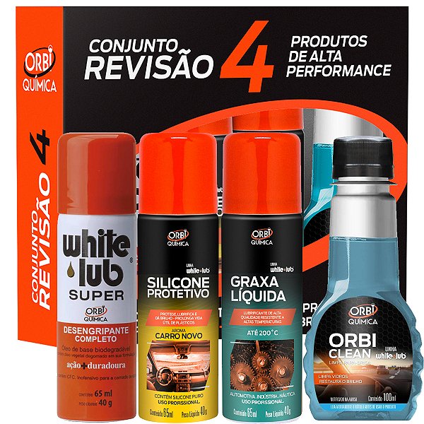 Kit Conjunto Revisão Auto Care Graxa Silicone Limpa Parabrisas Desengripante