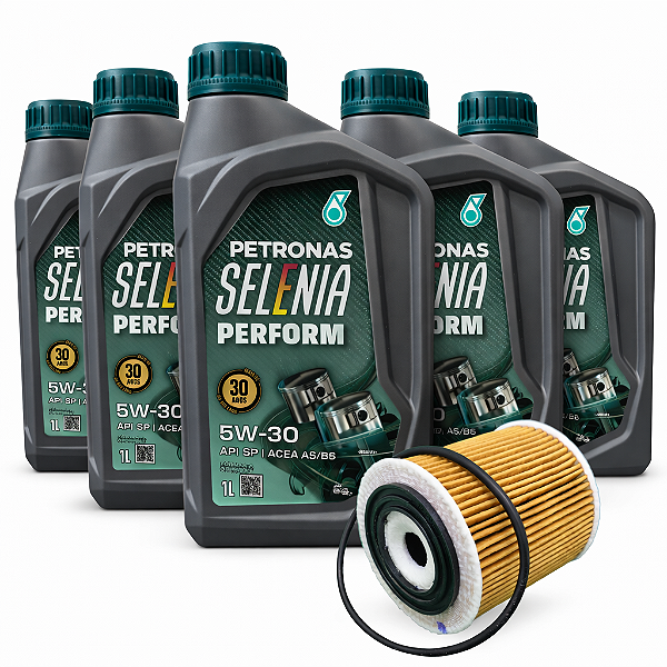 Kit troca de óleo para Argo Cronos Strada e Renegade - Selenia Perform 5W30 sintético