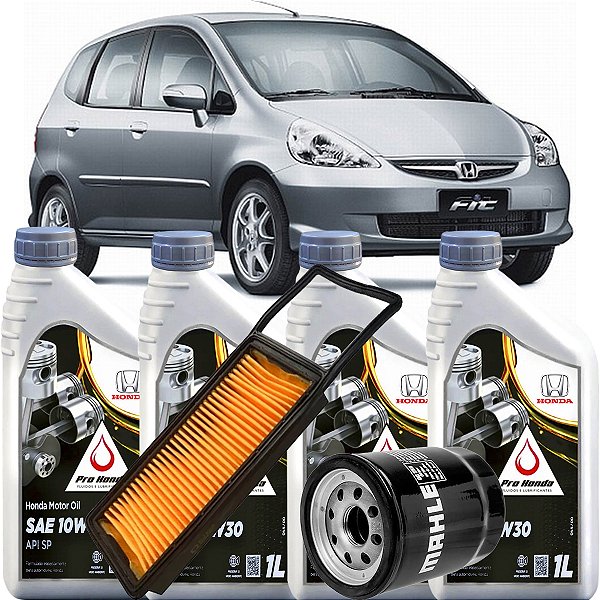 Kit Troca De Óleo 10W30 Honda Fit 1.4 8V 2003 2004 2005 2006 2007 2008