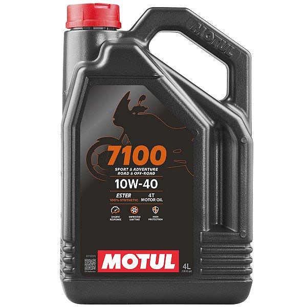 Galão De Óleo 4 Litros Motul 7100 10W40 Moto Motor 4 Tempos 100% Sintético