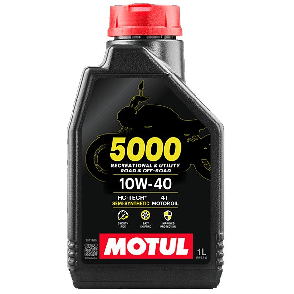 Oleo De Motor Lubrificante Moto Motul 5000+ 10W40 4T HC-TECH API SN JASO MA2